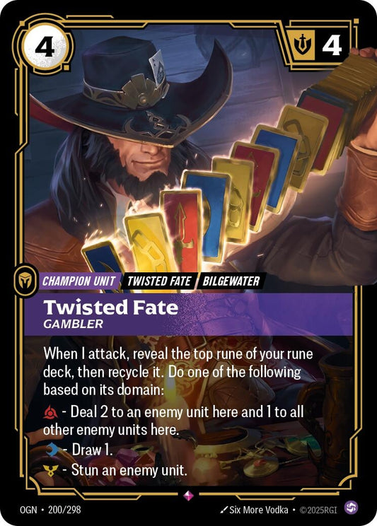 Image for Twisted Fate - Gambler [200/298] - Riftbound: League of Legends Trading Card Game