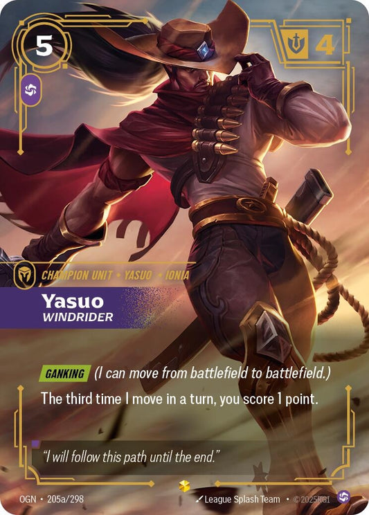 Image for Yasuo - Windrider (Alternate Art) [205a/298] - Riftbound: League of Legends Trading Card Game