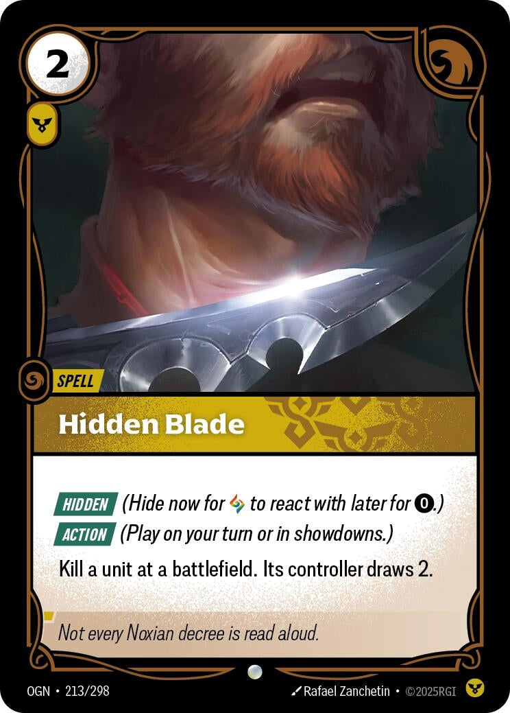 Image for Hidden Blade [213/298] - Riftbound: League of Legends Trading Card Game