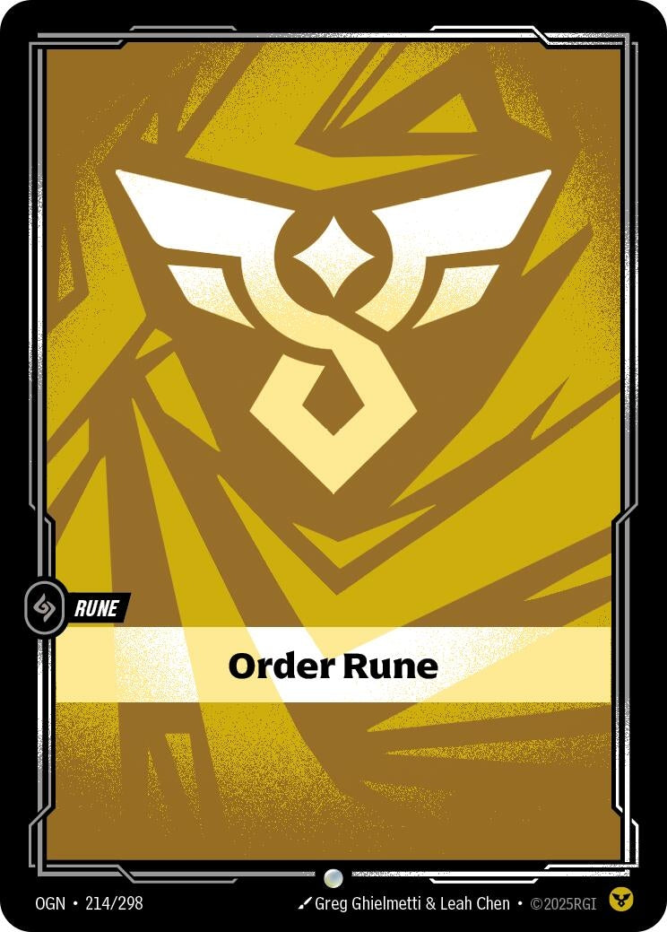 Image for Order Rune [214/298] - Riftbound: League of Legends Trading Card Game