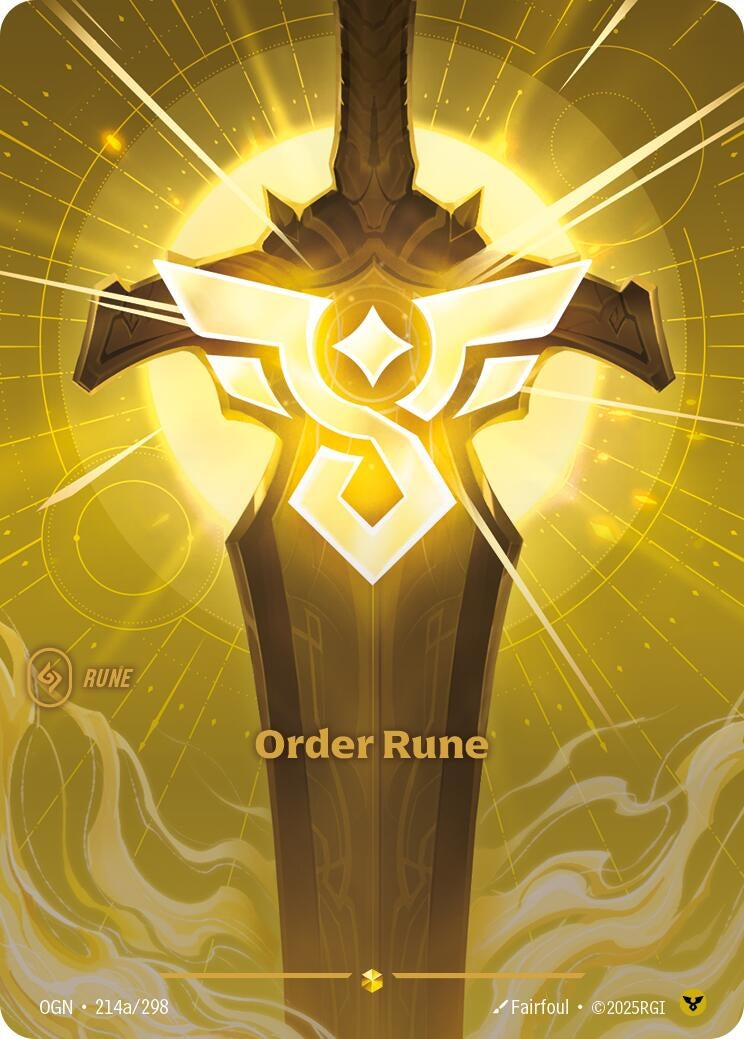 Image for Order Rune (Alternate Art) [214a/298] - Riftbound: League of Legends Trading Card Game