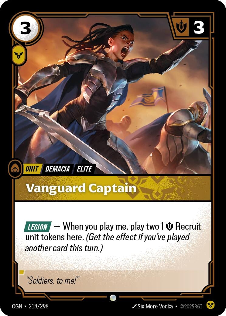 Image for Vanguard Captain [218/298] - Riftbound: League of Legends Trading Card Game