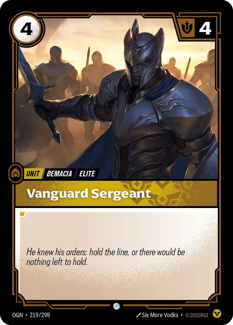 Image for Vanguard Sergeant [219/298] - Riftbound: League of Legends Trading Card Game