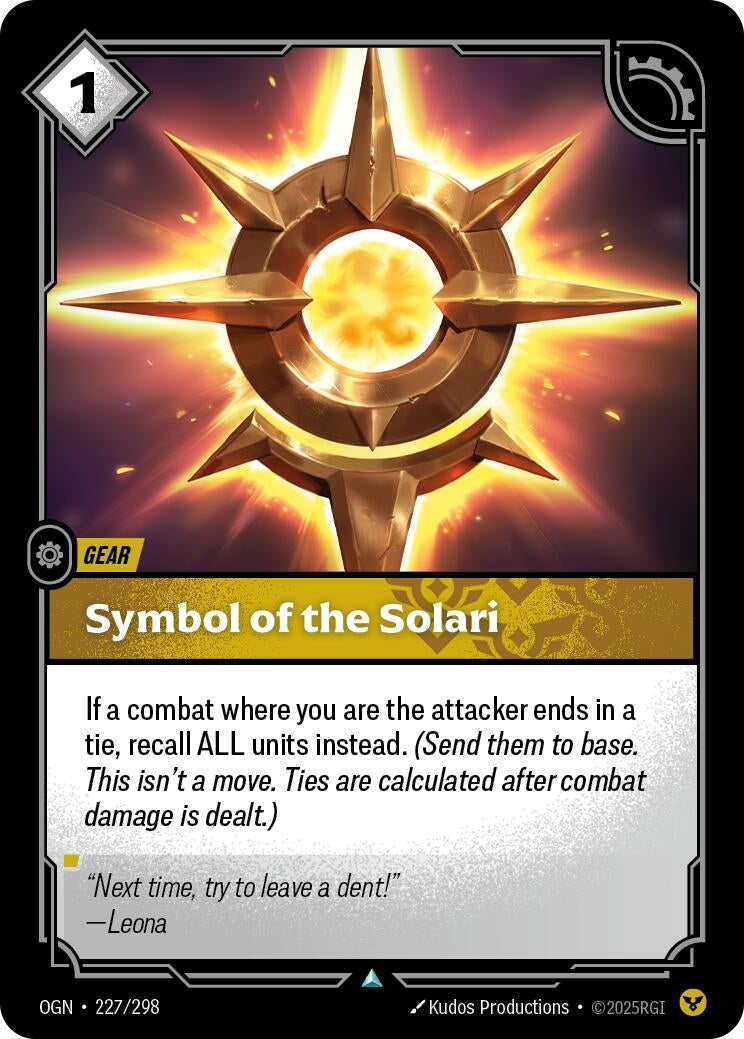 Image for Symbol of the Solari [227/298] - Riftbound: League of Legends Trading Card Game