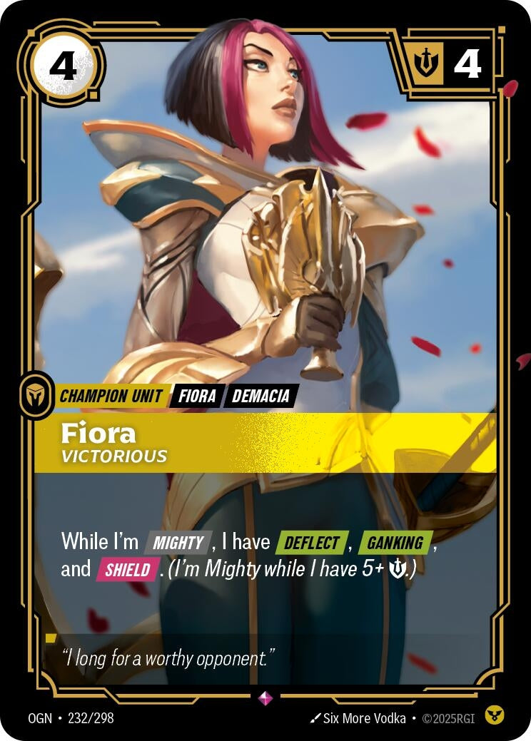 Image for Fiora - Victorious [232/298] - Riftbound: League of Legends Trading Card Game