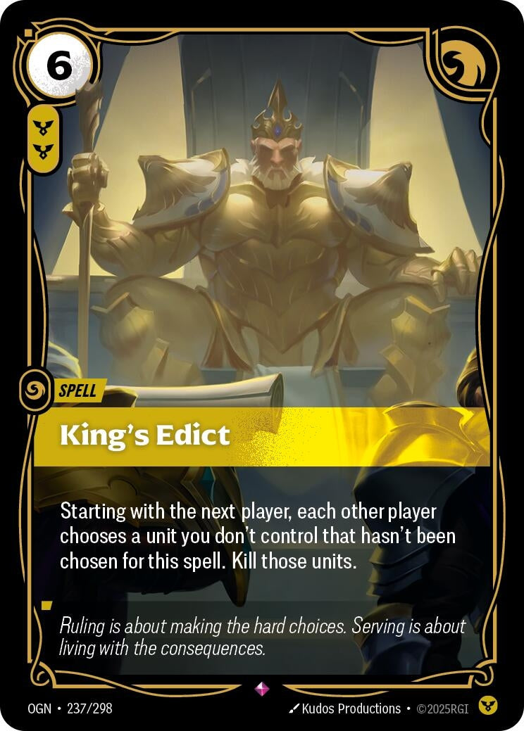 Image for King's Edict [237/298] - Riftbound: League of Legends Trading Card Game