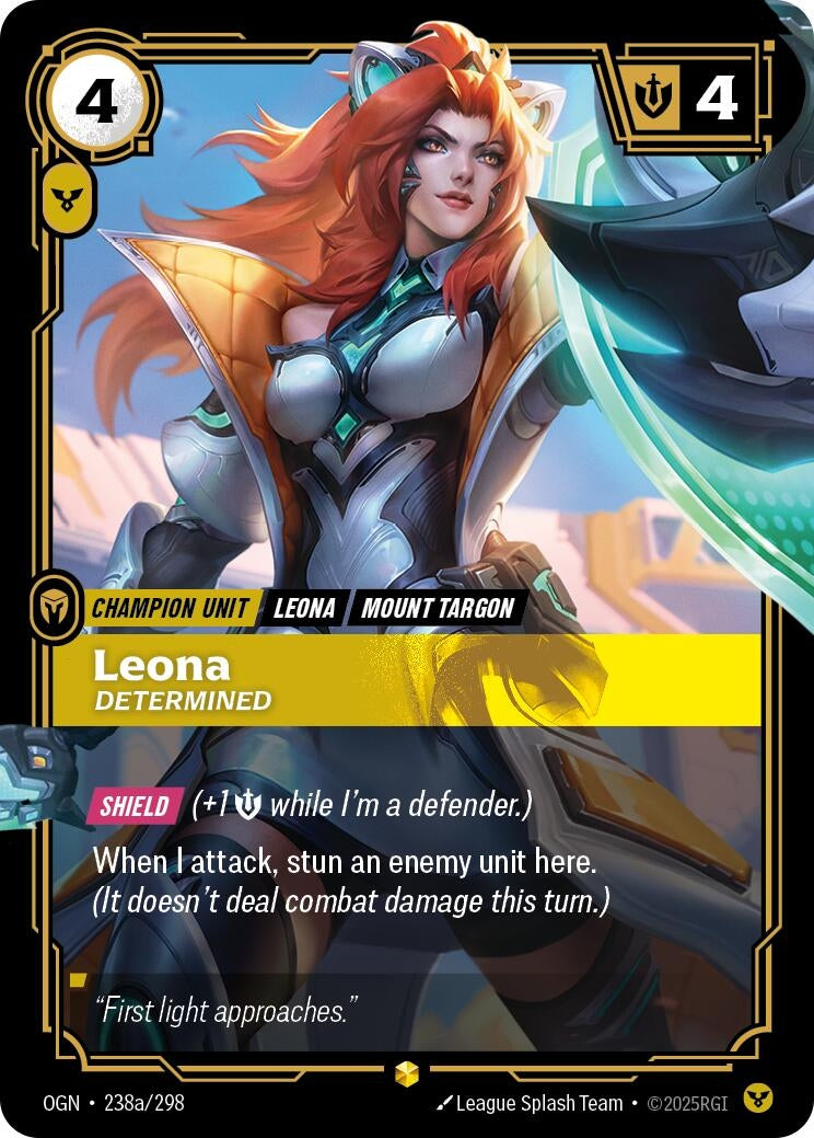 Image for Leona - Determined (Alternate Art) [238a/298] - Riftbound: League of Legends Trading Card Game