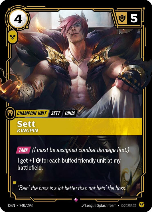 Image for Sett - Kingpin [240/298] - Riftbound: League of Legends Trading Card Game