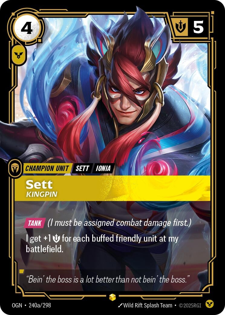 Image for Sett - Kingpin (Alternate Art) [240a/298] - Riftbound: League of Legends Trading Card Game
