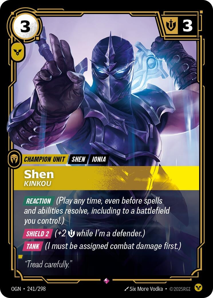 Image for Shen - Kinkou [241/298] - Riftbound: League of Legends Trading Card Game