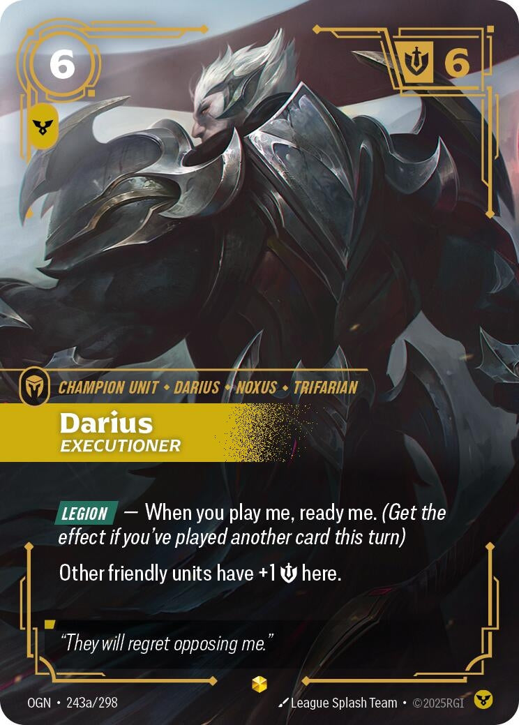 Image for Darius - Executioner (Alternate Art) [243a/298] - Riftbound: League of Legends Trading Card Game