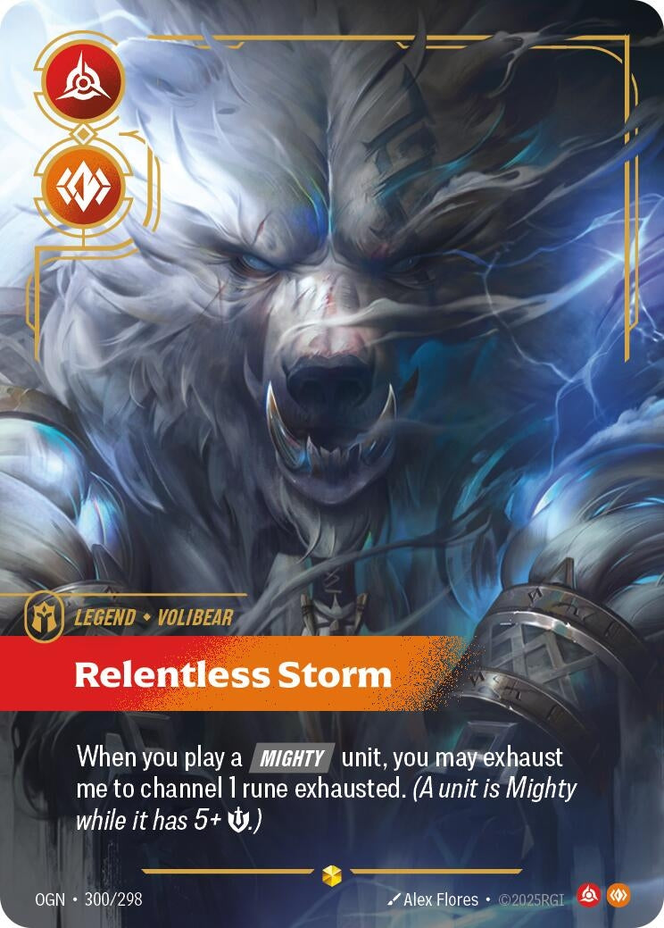 Image for Volibear - Relentless Storm (Overnumbered) [300/298] - Riftbound: League of Legends Trading Card Game