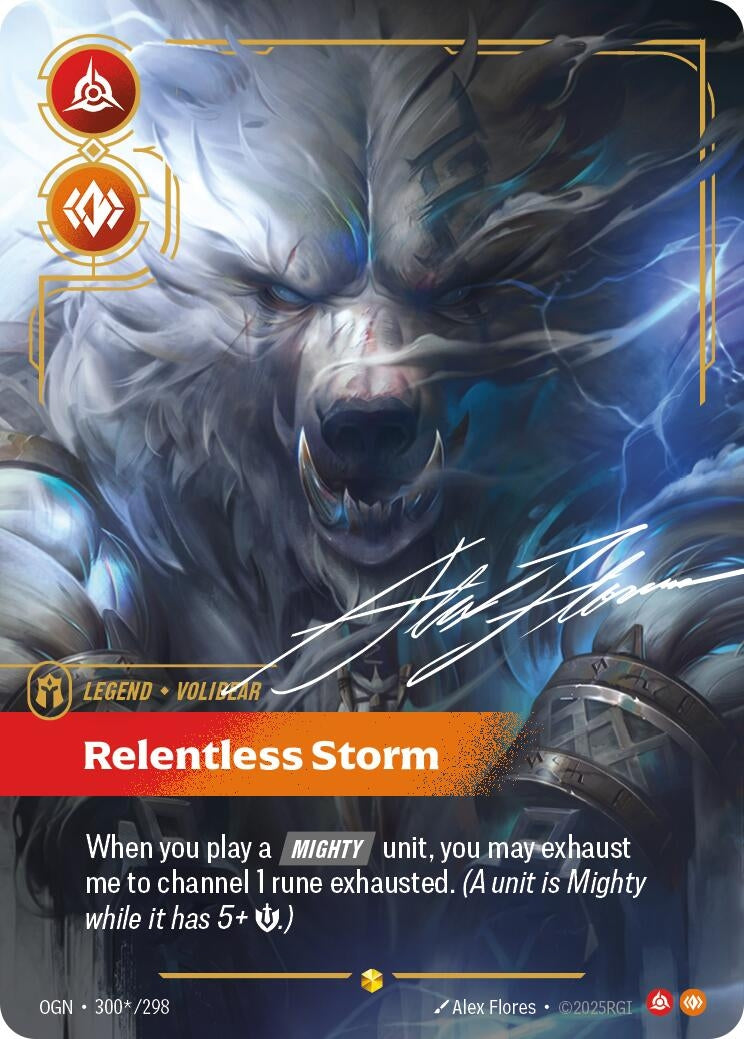Image for Volibear - Relentless Storm (Signature) [300*/298] - Riftbound: League of Legends Trading Card Game