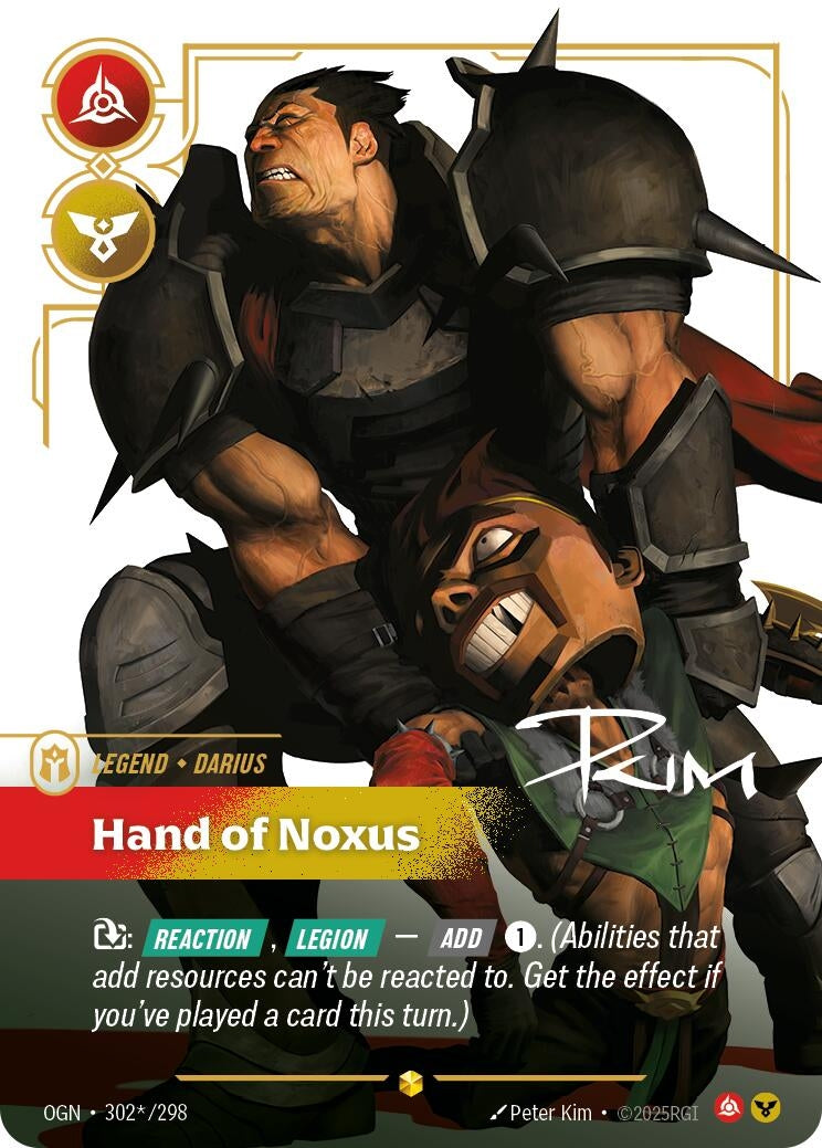 Image for Darius - Hand of Noxus (Signature) [302*/298] - Riftbound: League of Legends Trading Card Game