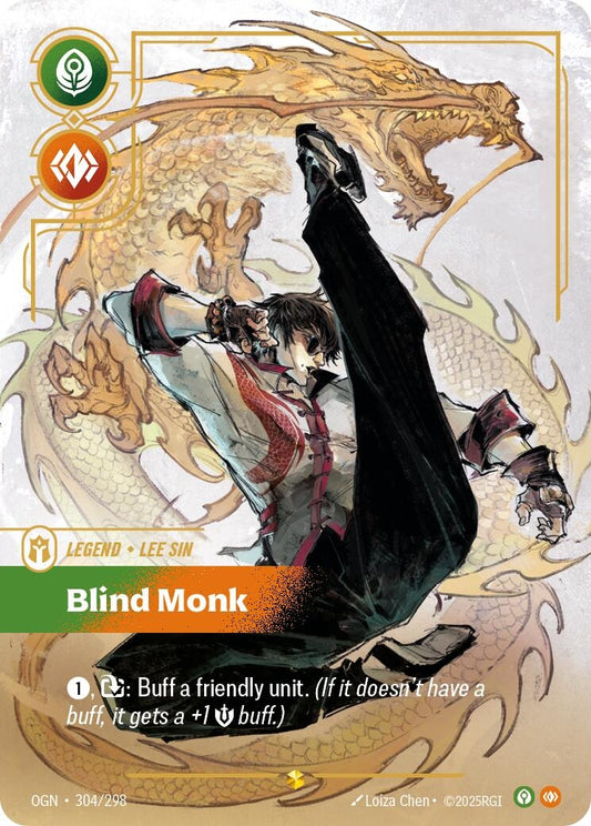 Image for Lee Sin - Blind Monk (Overnumbered) [304/298] - Riftbound: League of Legends Trading Card Game