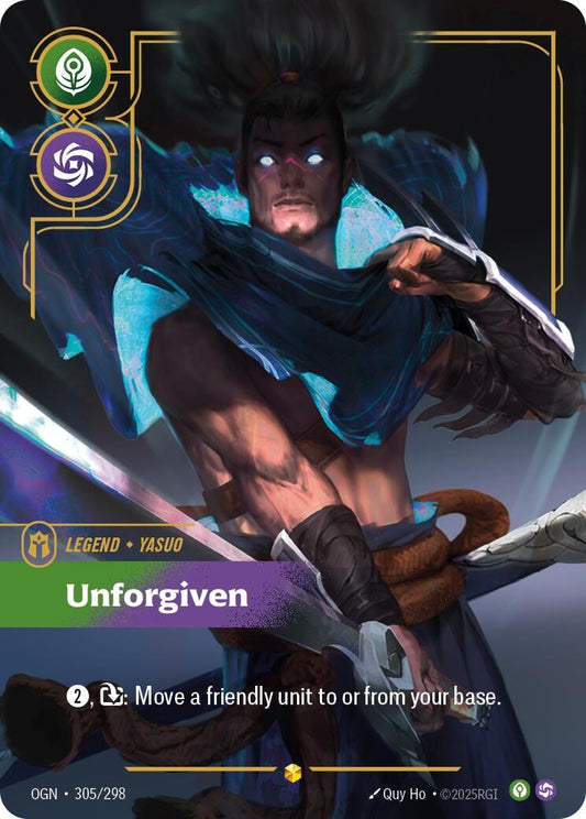 Image for Yasuo - Unforgiven (Overnumbered) [305/298] - Riftbound: League of Legends Trading Card Game