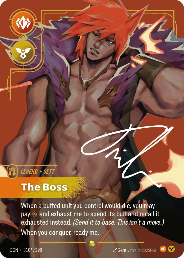 Image for Sett - The Boss (Signature) [310*/298] - Riftbound: League of Legends Trading Card Game
