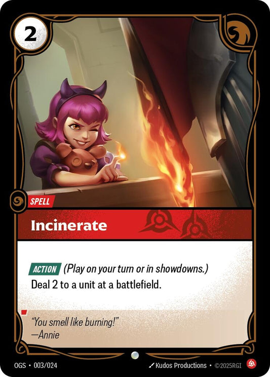 Image for Incinerate [003/024] - Riftbound: League of Legends Trading Card Game