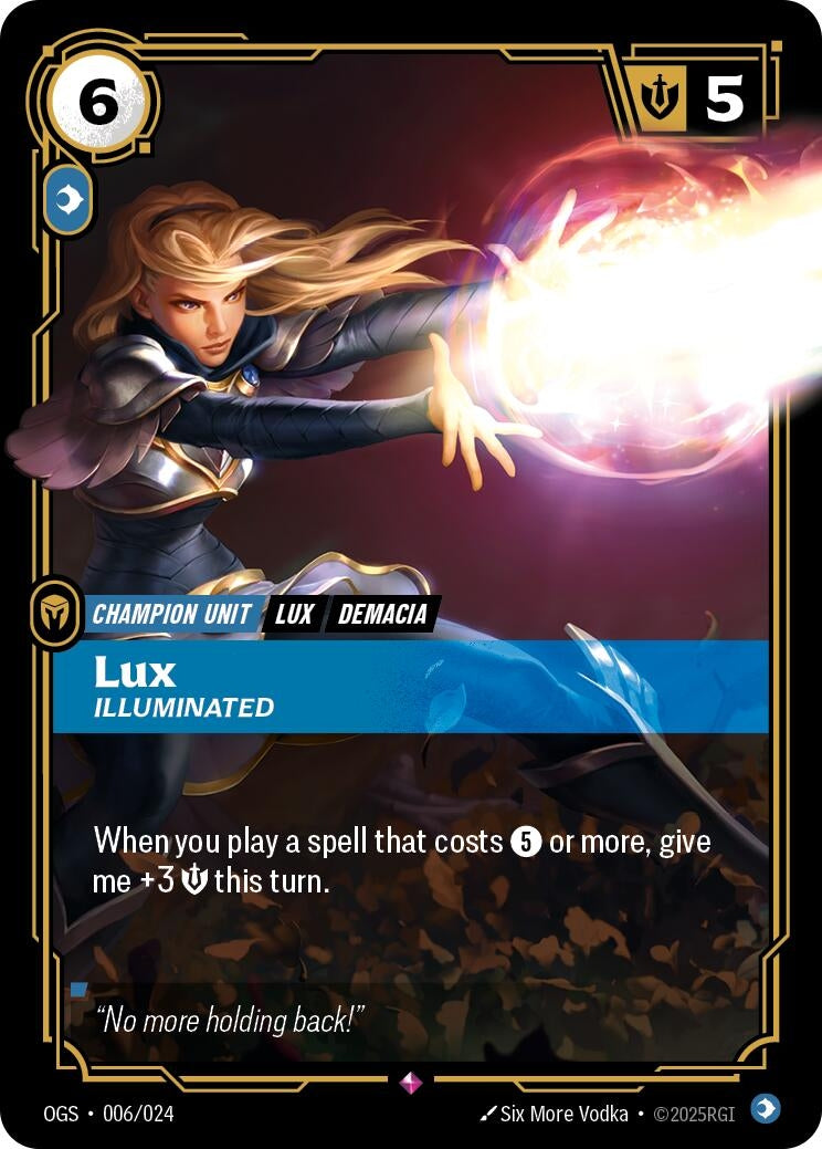 Image for Lux - Illuminated [006/024] - Riftbound: League of Legends Trading Card Game