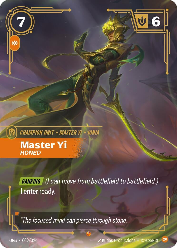 Image for Master Yi - Honed [009/024] - Riftbound: League of Legends Trading Card Game