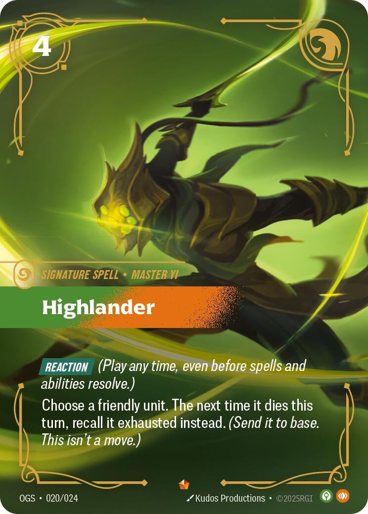 Image for Highlander [020/024] - Riftbound: League of Legends Trading Card Game