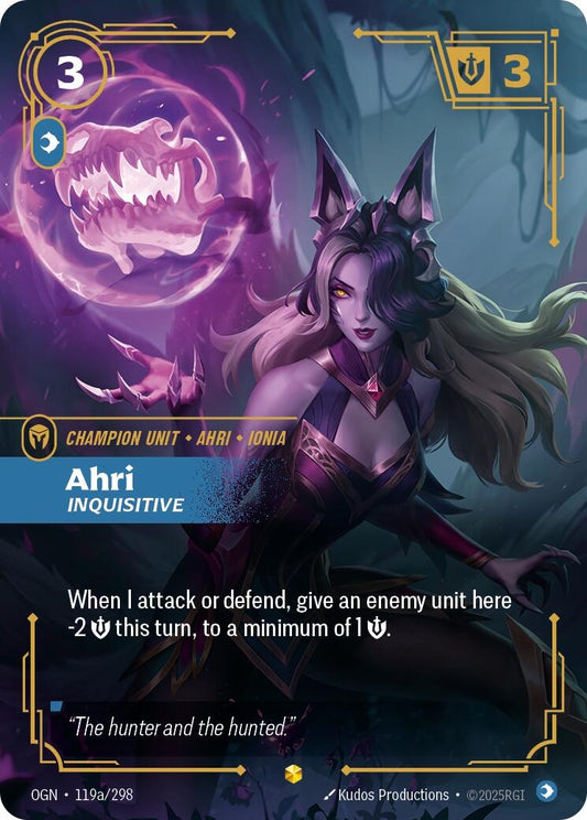 Image for Ahri - Inquisitive (Alternate Art) [119a/298] - Riftbound: League of Legends Trading Card Game