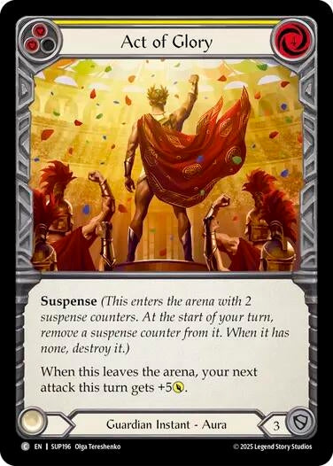 Image for Act of Glory (Yellow) [SUP196] - Flesh and Blood TCG