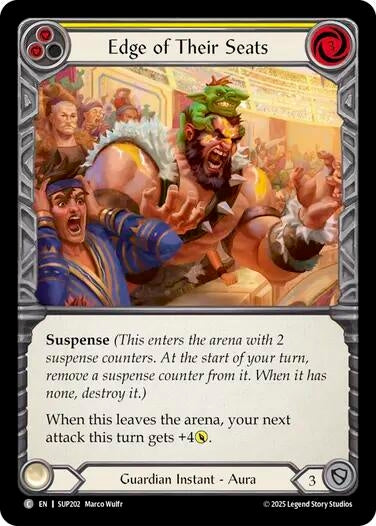 Image for Edge of Their Seats (Yellow) [SUP202] - Flesh and Blood TCG