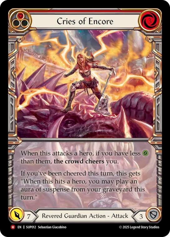 Image for Cries of Encore (Extended Art) [SUP012] - Flesh and Blood TCG