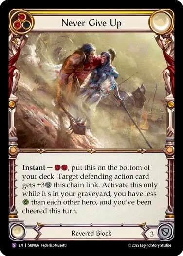 Image for Never Give Up [SUP026] - Flesh and Blood TCG