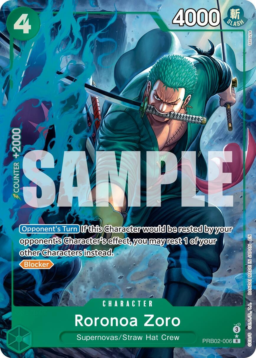 Image for Roronoa Zoro - PRB02-006 (Alternate Art) [PRB02-006] - One Piece Card Game