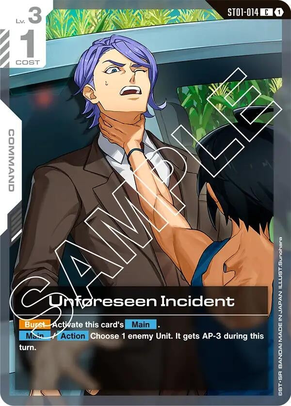 Image for Unforeseen Incident [ST01-014] - Gundam Card Game