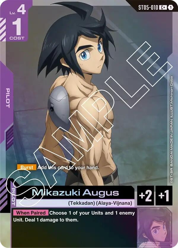 Image for Mikazuki Augus (C+) [ST05-010] - Gundam Card Game