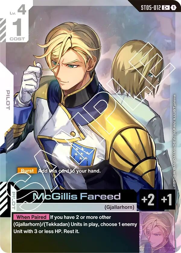 Image for McGillis Fareed (C+) [ST05-012] - Gundam Card Game