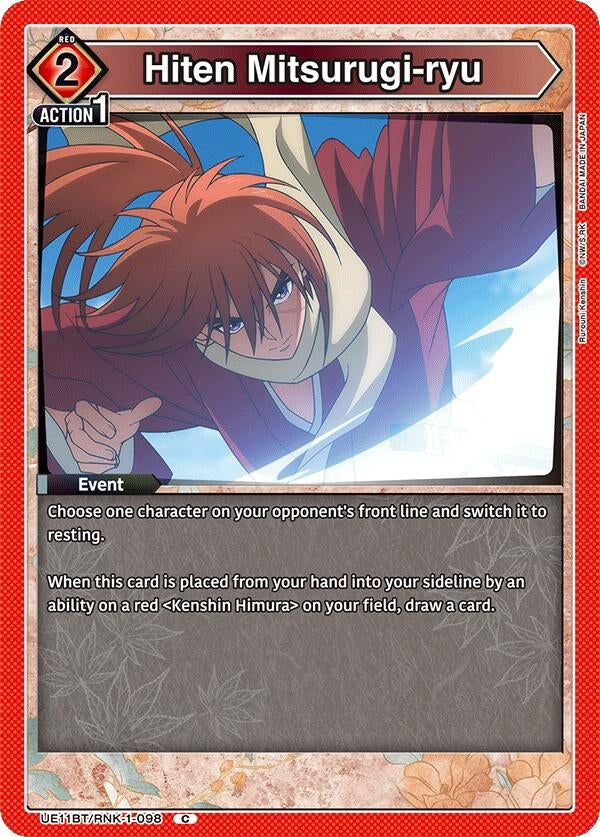 Image for Hiten Mitsurugi-ryu [UE11BT/RNK-1-098] - Union Arena