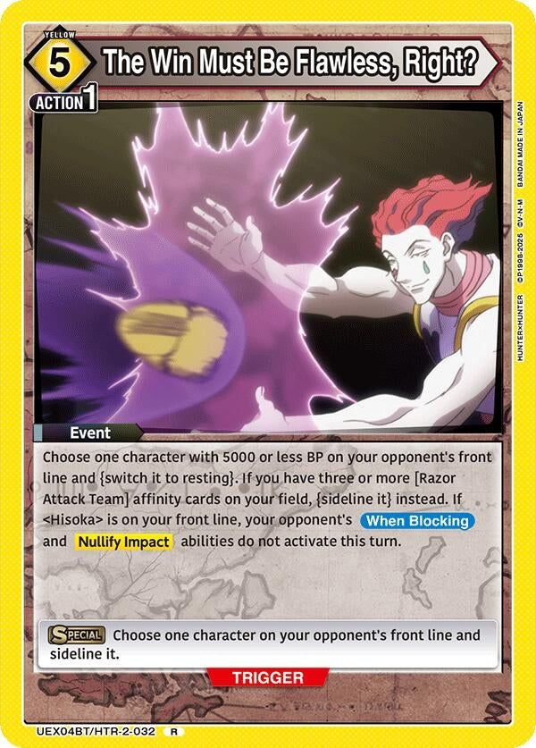 Image for The Win Must Be Flawless, Right? [UEX04BT/HTR-2-032] - Union Arena