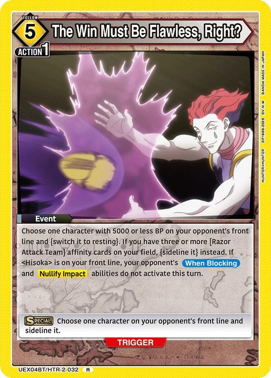 Image for The Win Must Be Flawless, Right? [UEX04BT/HTR-2-032] - Union Arena