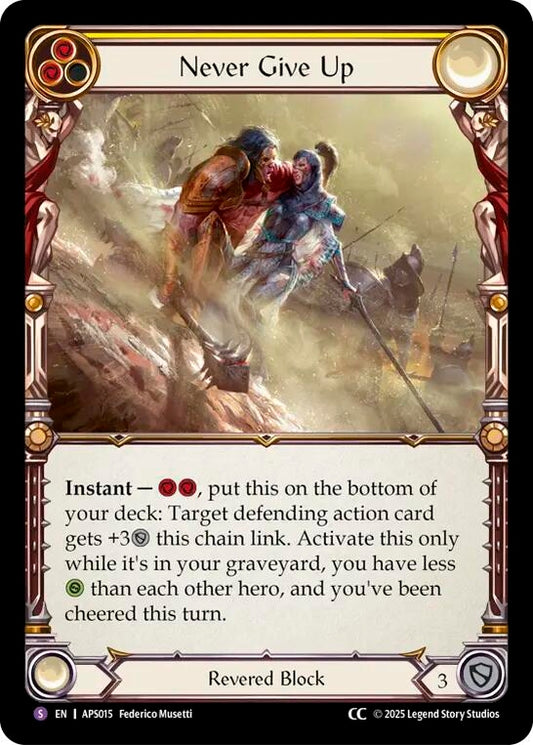 Image for Never Give Up [APS015] - Flesh and Blood TCG