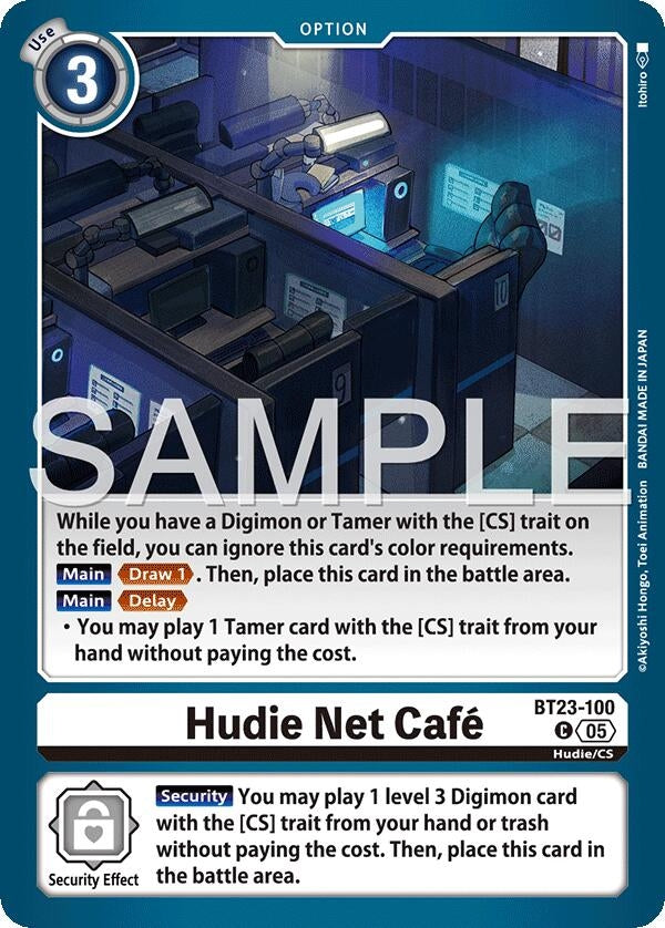 Image for Hudie Net Cafe [BT23-100 C] - Digimon Card Game