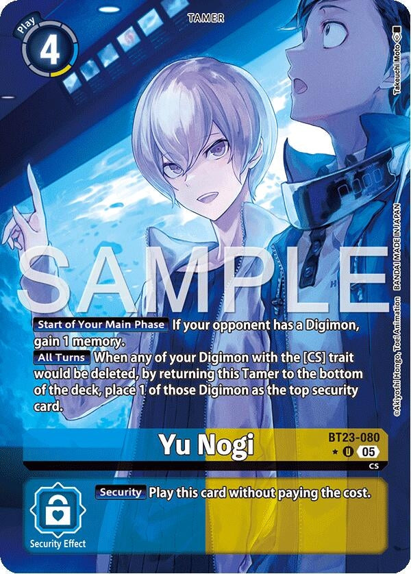 Image for Yu Nogi (Alternate Art) [BT23-080 U] - Digimon Card Game