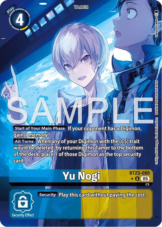 Image for Yu Nogi (Alternate Art) [BT23-080 U] - Digimon Card Game