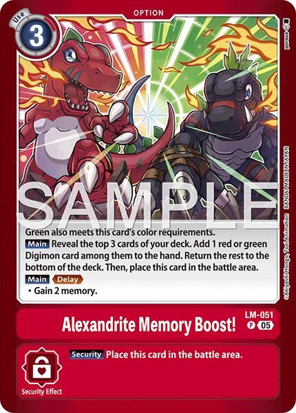 Image for Alexandrite Memory Boost! [LM-051 P] - Digimon Card Game