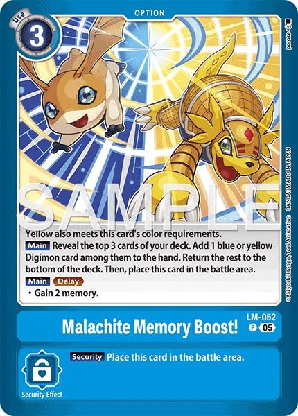 Image for Malachite Memory Boost! [LM-052 P] - Digimon Card Game