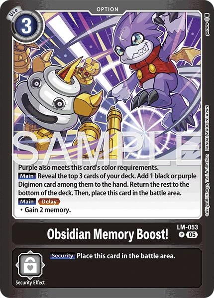 Image for Obsidian Memory Boost! [LM-053 P] - Digimon Card Game