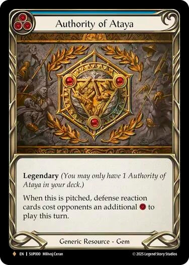 Image for Authority of Ataya [SUP000] - Flesh and Blood TCG