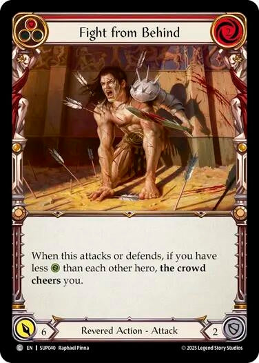 Image for Fight from Behind (Red) [SUP040] - Flesh and Blood TCG