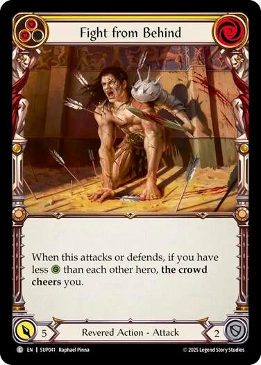 Image for Fight from Behind (Yellow) [SUP041] - Flesh and Blood TCG
