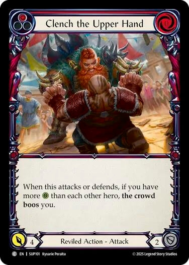 Image for Clench the Upper Hand (Red) [SUP101] - Flesh and Blood TCG