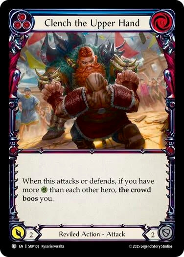 Image for Clench the Upper Hand (Blue) [SUP103] - Flesh and Blood TCG
