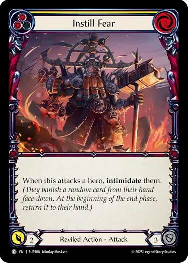 Image for Instill Fear (Yellow) [SUP108] - Flesh and Blood TCG